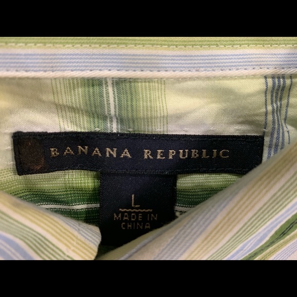 Banana Republic Striped Shirt Sz Large - Picture 4 of 4